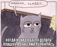  когда не надо было делать плашку, а она сама появилась