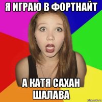 я играю в фортнайт а катя сахан шалава