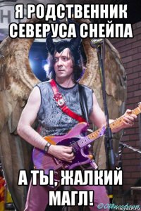 я родственник северуса снейпа а ты, жалкий магл!