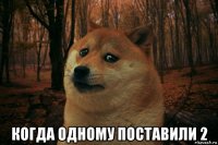  когда одному поставили 2