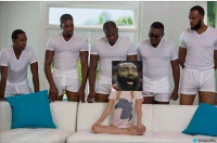 Создать мем Негры и харден