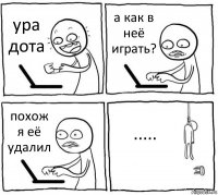 ура дота а как в неё играть? похож я её удалил .....