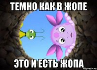 темно как в жопе это и есть жопа