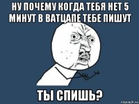 ну почему когда тебя нет 5 минут в ватцапе тебе пишут ты спишь?