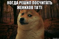 когда решил посчитать женихов ta'ti 