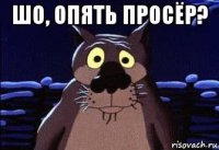 шо, опять просёр? 