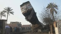Создать мем Египетский поезд взлетел в небо