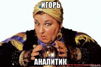 игорь аналитик