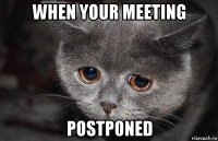 when your meeting postponed