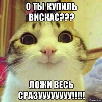 о ты купиль вискас??? ложи весь сразуууууууу!!!!!