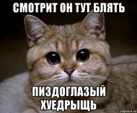 смотрит он тут блять пиздоглазый хуедрыщь