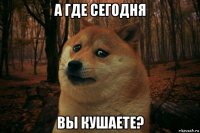 а где сегодня вы кушаете?