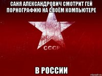 саня александрович смотрит гей порнографию на своём компьютере в россии