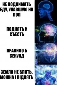 Не поднимать еду, упавшую на пол Поднять и съесть Правило 5 секунд Земля не блять, можна і піднять