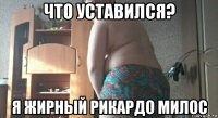 что уставился? я жирный рикардо милос