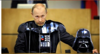 Создать мем Дарт Путин