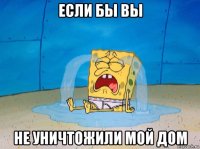 если бы вы не уничтожили мой дом