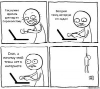 Так,нужно сделать доклад по Сороколетову Вводим тему,которую он задал Стоп, а почему этой темы нет в интернете 