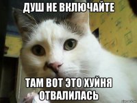 душ не включайте там вот это хуйня отвалилась