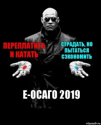 Переплатить и катать Страдать, но пытаться сэкономить Е-ОСАГО 2019