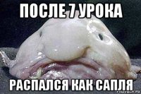 после 7 урока распался как сапля