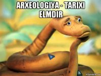 arxeologiya - tarixi elmdir 