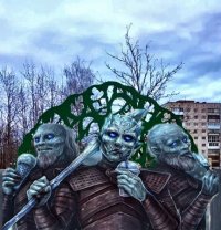 Создать мем Король Ночи и Белые Ходоки у ДеревоУрода