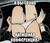 а вы точно айтишная конференция?