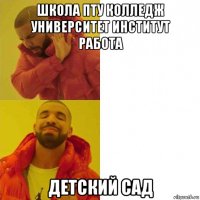 школа пту колледж университет институт работа детский сад