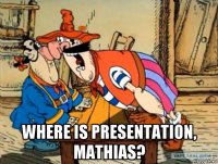  where is presentation, mathias?