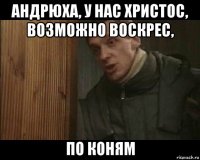 андрюха, у нас христос, возможно воскрес, по коням