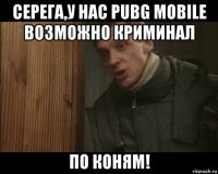 серега,у нас pubg mobile возможно криминал по коням!