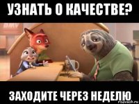 узнать о качестве? заходите через неделю