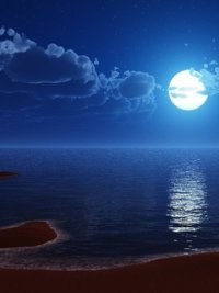 Создать мем Лунная ночь