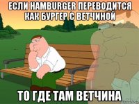 если hamburger переводится как бургер с ветчиной то где там ветчина