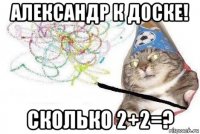 александр к доске! сколько 2+2=?