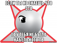 если ты не знаешь что это то у тебя не было кабельного тв