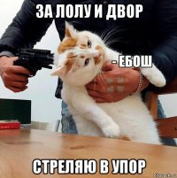 за лолу и двор стреляю в упор