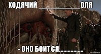 ходячий __________оля - оно боится.................