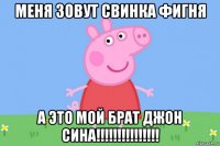 меня зовут свинка фигня а это мой брат джон сина!!!!!!!!!!!!!!!