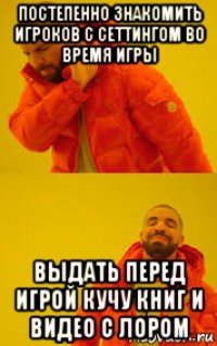 постепенно знакомить игроков с сеттингом во время игры выдать перед игрой кучу книг и видео с лором