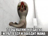  то ощущение когда ты играл в scp и заходит мама