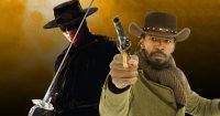 Создать мем Джанго и Зорро Jango and Zorro