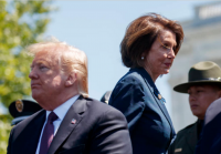 Создать мем Pelosi  trump