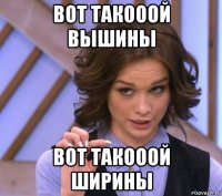 вот такооой вышины вот такооой ширины