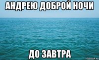 андрею доброй ночи до завтра