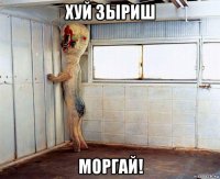 хуй зыриш моргай!