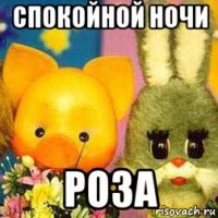 спокойной ночи роза