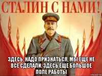  здесь, надо признаться, мы еще не все сделали. здесь еще большое поле работы