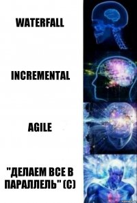 Waterfall Incremental Agile "Делаем все в параллель" (с)